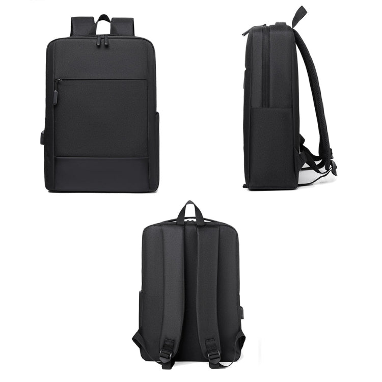 Large-capacity Travel Business Water-resistant Laptop Backpack(Black)