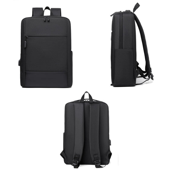 Large-capacity Travel Business Water-resistant Laptop Backpack(Black)