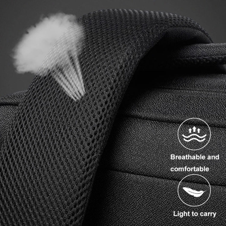 Large-capacity Travel Business Water-resistant Laptop Backpack(Black)