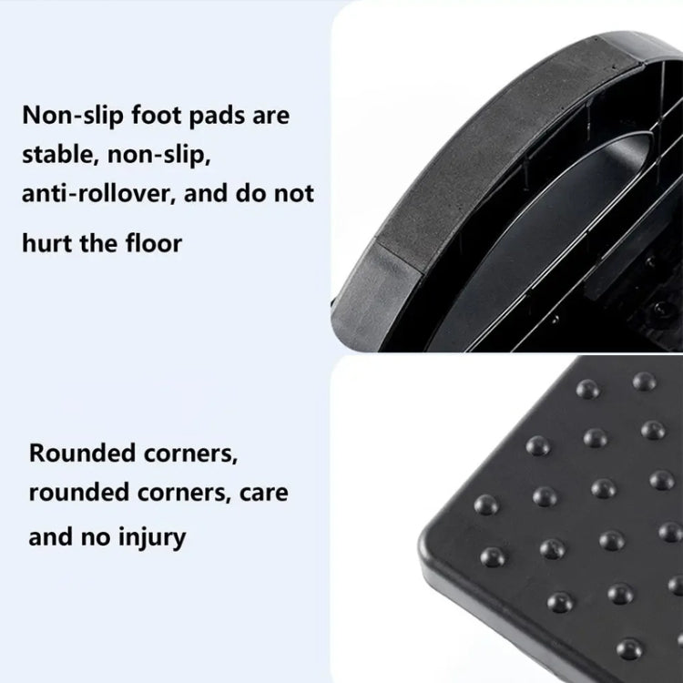 Office Footrest Footstool Under Desk Step Stool(Black)
