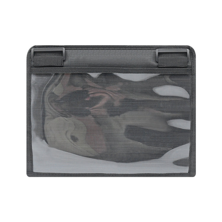 Car Seat Back Water-resistant Transparent Tablet Storage Bag(Black)