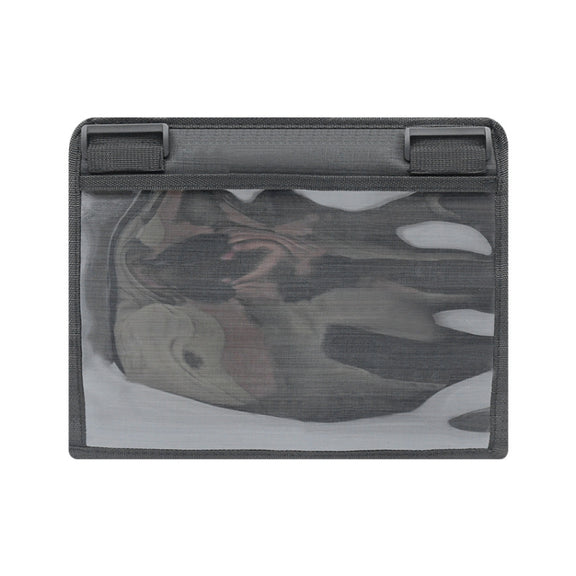 Car Seat Back Water-resistant Transparent Tablet Storage Bag(Black)
