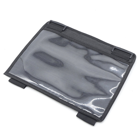 Car Seat Back Water-resistant Transparent Tablet Storage Bag(Black)