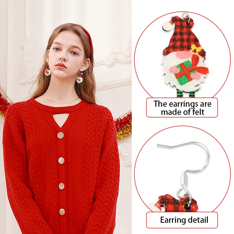 Christmas Element Cartoon Decoration Earrings Shiny Earrings, Spec: Rudolph