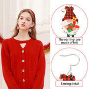 Christmas Element Cartoon Decoration Earrings Shiny Earrings, Spec: Sock