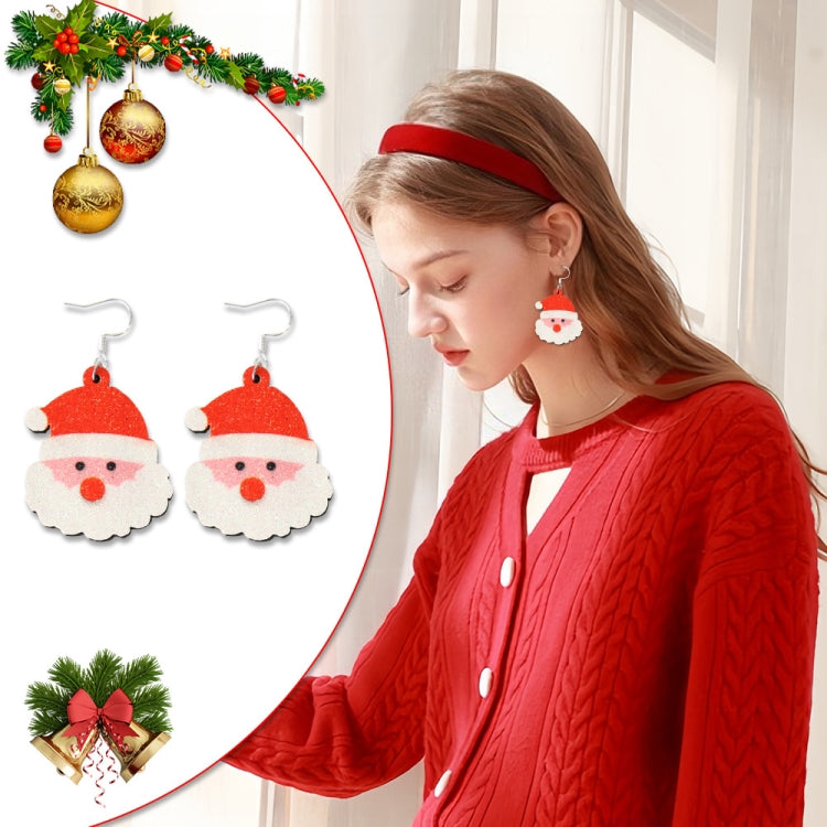 Christmas Element Cartoon Decoration Earrings Shiny Earrings, Spec: Tree