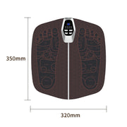 EMS Foot Massager Pad Foldable Pulse Foot Massage Mat Microcurrent Foot Physical Therapy With RC(Coffee)