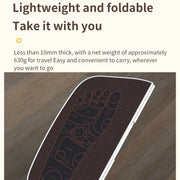 EMS Foot Massager Pad Foldable Pulse Foot Massage Mat Microcurrent Foot Physical Therapy With RC(Coffee)