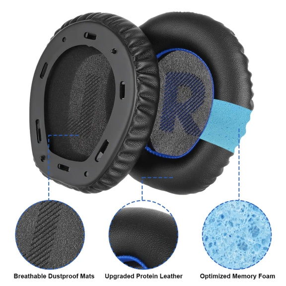 1pair For JBL Quantum Q100 Headphone Leather Sponge Cover Gaming Headset Earmuffs(Gray White)