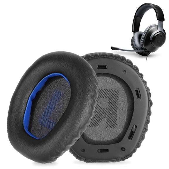 1pair For JBL Quantum Q100 Headphone Leather Sponge Cover Gaming Headset Earmuffs(Gray White)