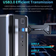 COMFAST CF-983BE WiFi7 Tri-Band 6500Mbps USB Wireless Network Adapter PC Network Card