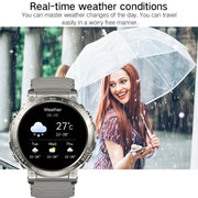 Bluetooth Talk Outdoor Pedometer Exercise Heart Rate Sleep Monitoring Smart Watch(Silver)