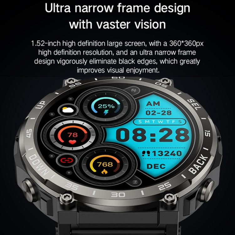 Bluetooth Talk Outdoor Pedometer Exercise Heart Rate Sleep Monitoring Smart Watch(Silver)