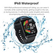 Bluetooth Talk HD Large Screen Heart Rate Oxygen Monitoring Multi-Sport Mode Smart Watch(Pink)