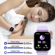 Bluetooth Talk HD Large Screen Heart Rate Oxygen Monitoring Multi-Sport Mode Smart Watch(Purple)