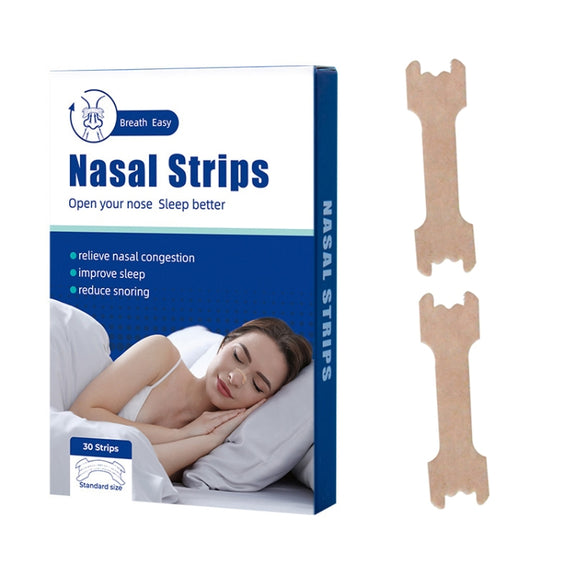 30pcs /Pack 66 X 19mm Nasal Strips To Improve Sleep, Reduce Snoring And Relieve Nose Congestion