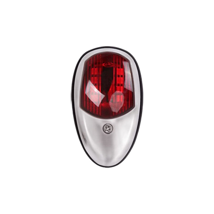 Marine Navigation Warning Light Signal LED Yacht Light, Color: Silver Shell Red