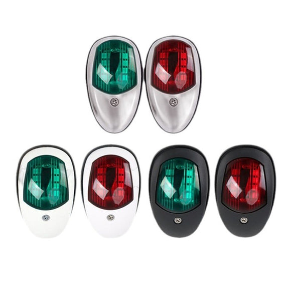Marine Navigation Warning Light Signal LED Yacht Light, Color: Silver Shell Red