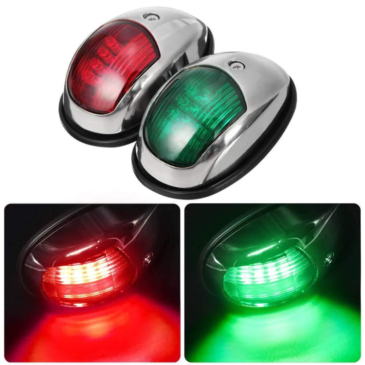 Marine Navigation Warning Light Signal LED Yacht Light, Color: Silver Shell Red