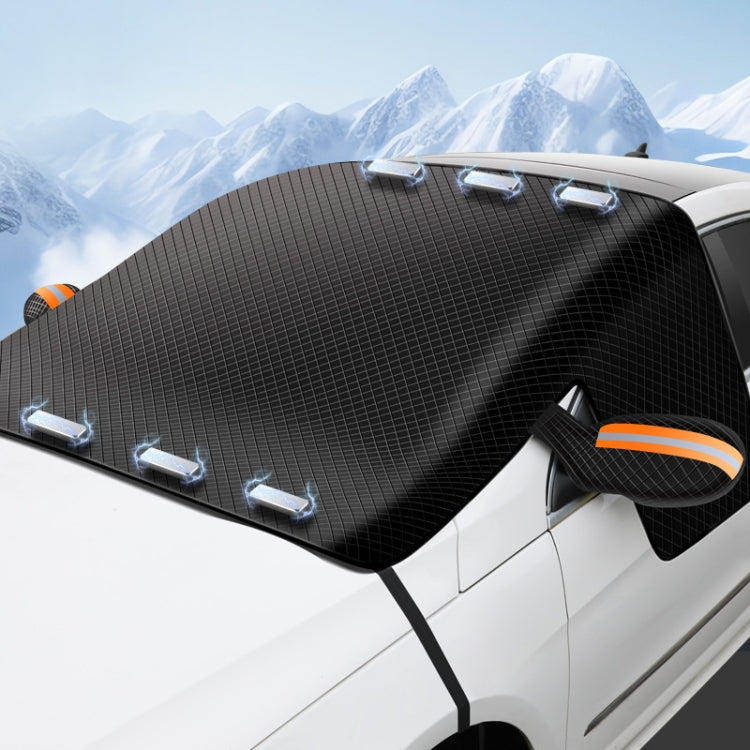 Car Magnetic Front Sunscreen Water-resistant Thick Snow Shield(Orange)