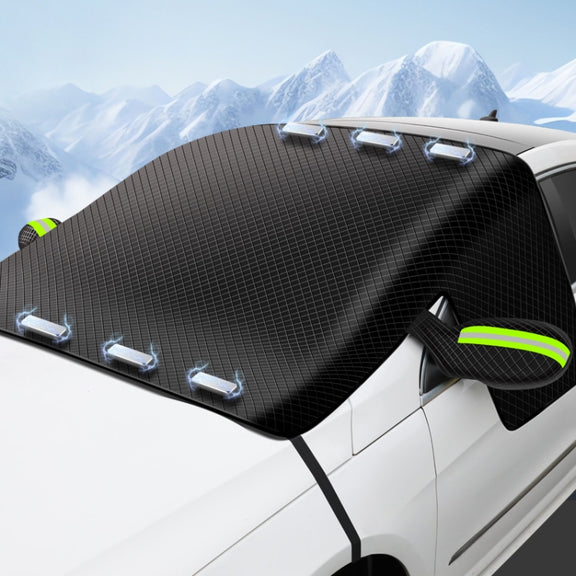 Car Magnetic Front Sunscreen Water-resistant Thick Snow Shield(Green)