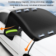 Car Magnetic Front Sunscreen Water-resistant Thick Snow Shield(Orange)