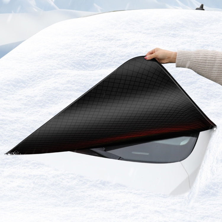 Car Magnetic Front Sunscreen Water-resistant Thick Snow Shield(Orange)