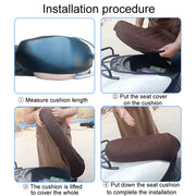 Medium Electrical Bike Warm Breathable Non-Slip Cushion Cover(Brown)