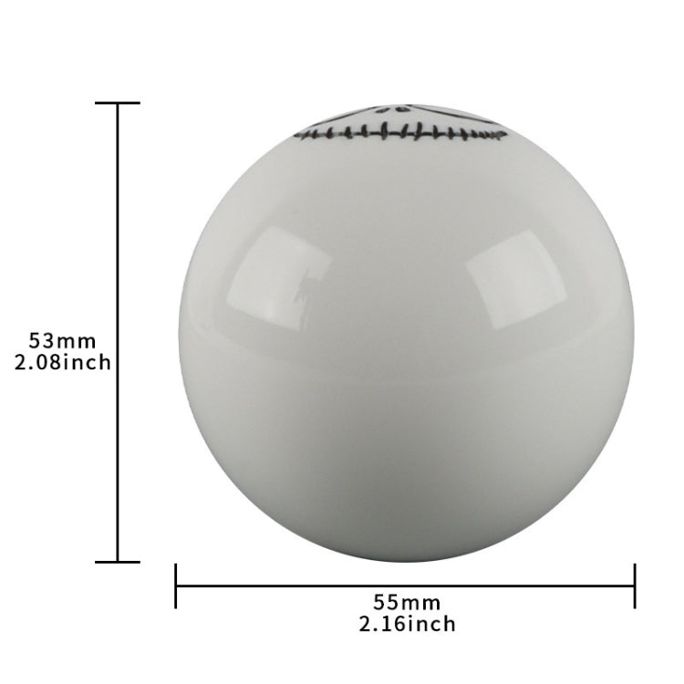 Car Modification Ghost Face Sphere Manual Shift Header(White)