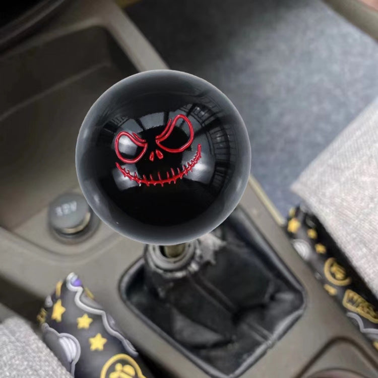 Car Modification Ghost Face Sphere Manual Shift Header(White)