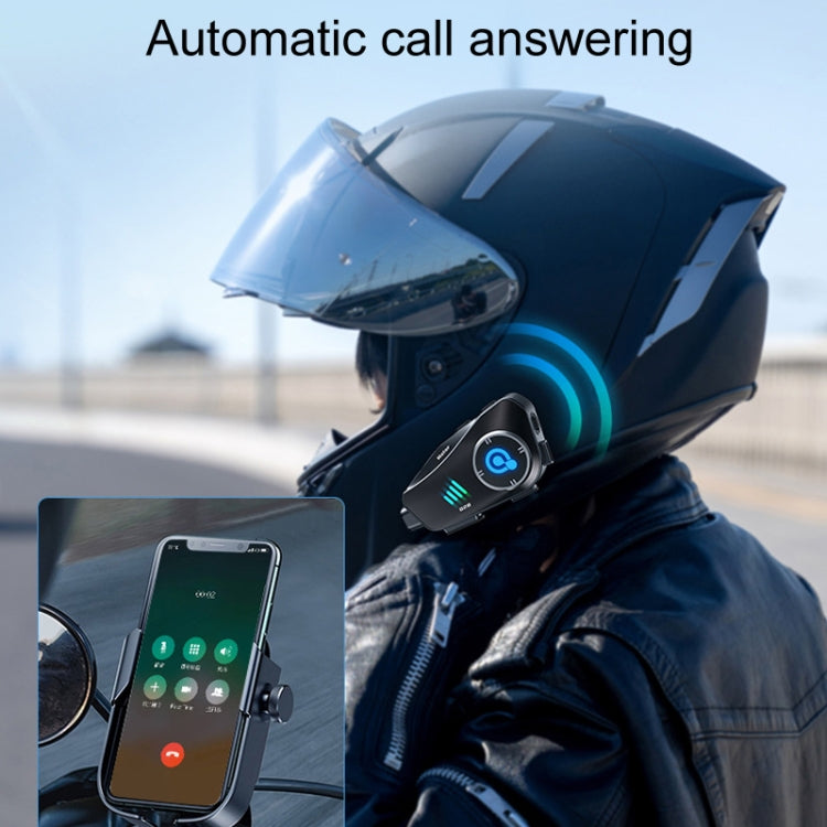 KUQIBAO Q28 Motorcycle Riding Helmet Bluetooth-compatible Headset Recorder(Soft Microphone)