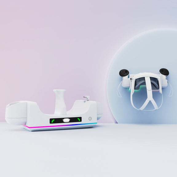 iplay Universal VR Storage Rack Charging Wall Mount with RGB Lighting