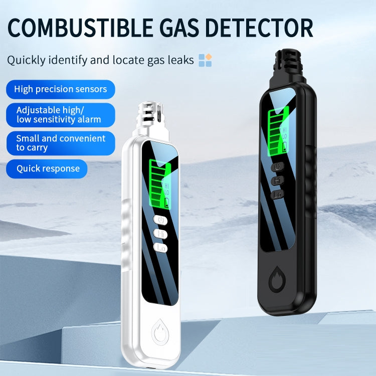 Portable Flammable Gas Methane Leak Detector Alarm(Black)