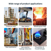 Portable Flammable Gas Methane Leak Detector Alarm(Black)