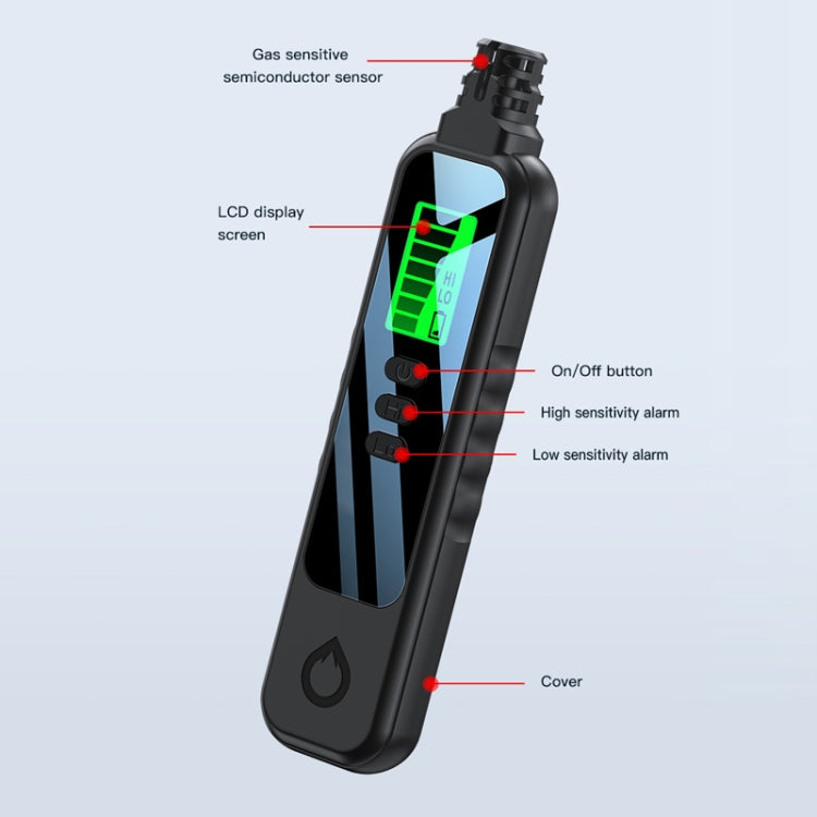 Portable Flammable Gas Methane Leak Detector Alarm(Black)
