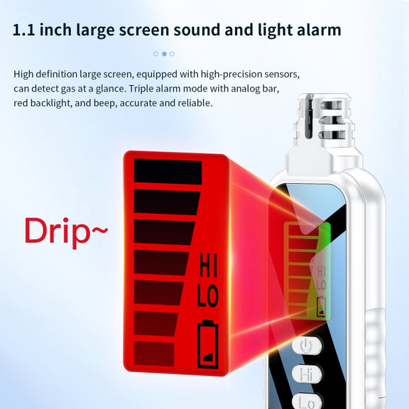 Portable Flammable Gas Methane Leak Detector Alarm(Black)