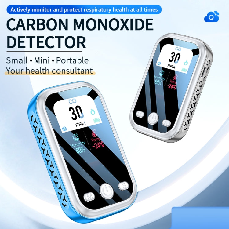 Portable Carbon Monoxide Detector Outdoor Home Detection Alarm(Gray)