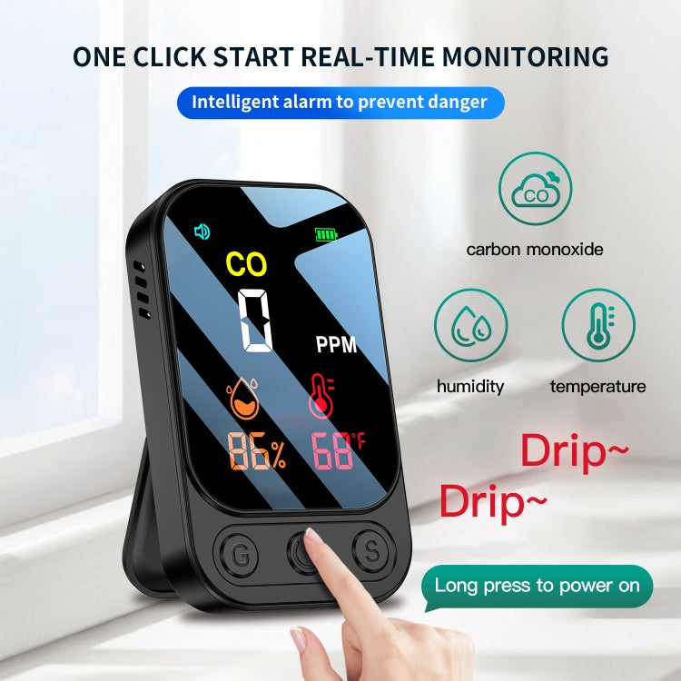 3 In 1 Multifunctional Portable Carbon Monoxide Detector(White)
