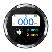 Portable Water-resistant Carbon Monoxide Alarm Detector(Black)