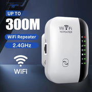 300Mbps Wireless WIFI Repeater 2.4G Route Signal Amplifier 7 Lights Version, Spec: EU Plug