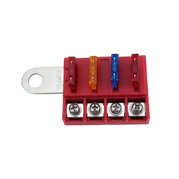 4-way RV Yacht Flame Retardant Water-resistant Battery Terminal Fuse Block(Two)
