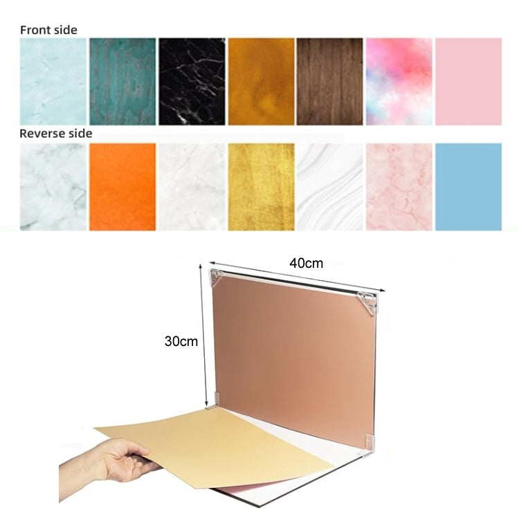 30x40cm 2+7 Thick Background Boards Photography Props Background Set, Style: Three