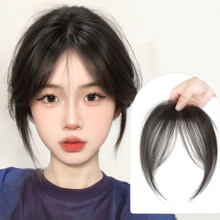 Ladies Hair Volume Enlargement Fluffy Simulation Bangs Wig Piece(Black)