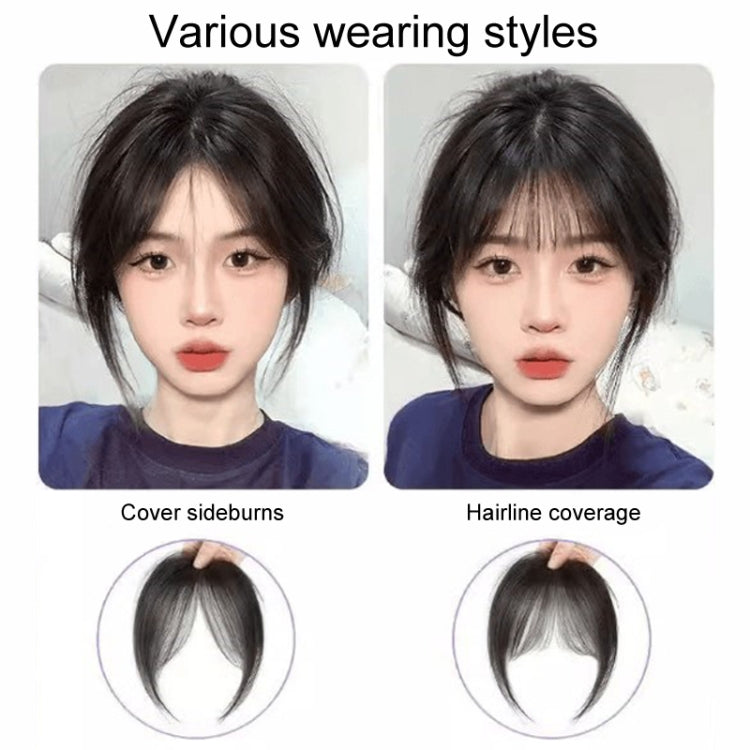 Ladies Hair Volume Enlargement Fluffy Simulation Bangs Wig Piece(Black)