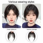 Ladies Hair Volume Enlargement Fluffy Simulation Bangs Wig Piece(Black)