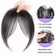 Ladies Hair Volume Enlargement Fluffy Simulation Bangs Wig Piece(Black)