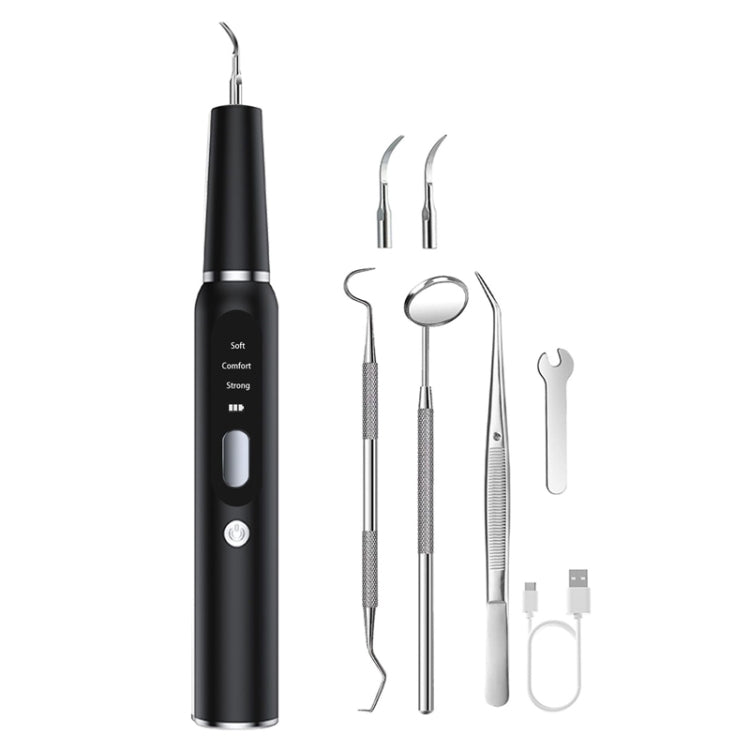 Pet Ultrasonic Teeth Cleaner Dog Electric Teeth Cleaning Tool Home Dentistry Tartar Remover(Black)