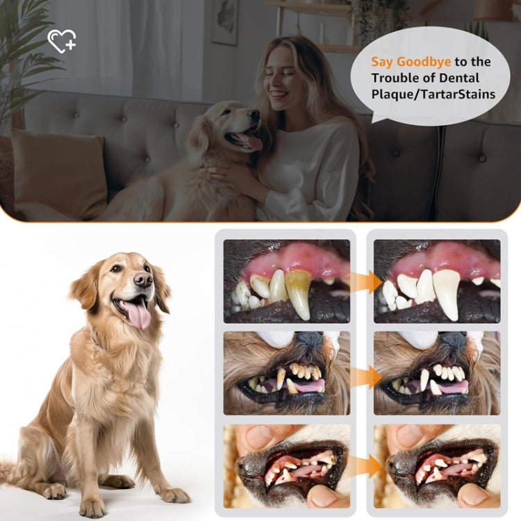 Pet Ultrasonic Teeth Cleaner Dog Electric Teeth Cleaning Tool Home Dentistry Tartar Remover(Black)