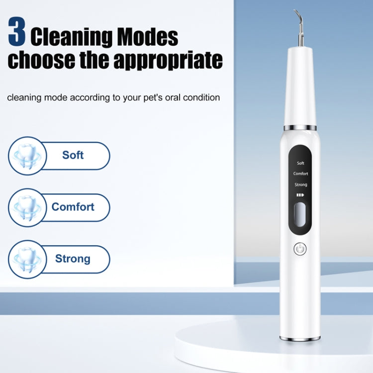Pet Ultrasonic Teeth Cleaner Dog Electric Teeth Cleaning Tool Home Dentistry Tartar Remover(Black)