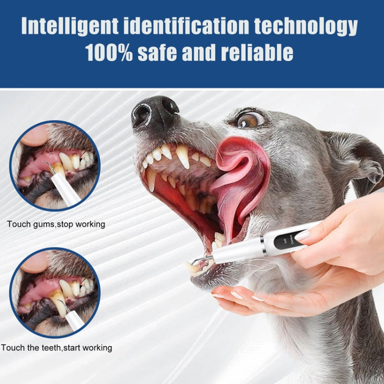 Pet Ultrasonic Teeth Cleaner Dog Electric Teeth Cleaning Tool Home Dentistry Tartar Remover(Black)